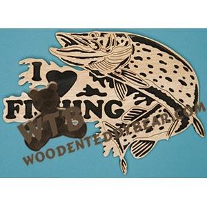 I Love Fishing - Northern Pike | Fretwork Scroll Saw Pattern