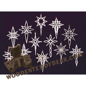 Heavenly Star Ornaments | Fretwork Scroll Saw Pattern