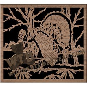 Turkey in the Woods | Fretwork Scroll Saw Pattern
