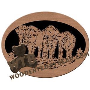 Indian Elephant Family | Fretwork Scroll Saw Pattern - The Wooden Teddy ...