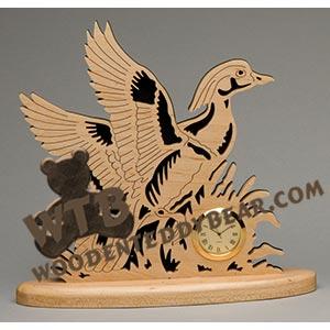 Wood Duck Mini Clock | Fretwork Scroll Saw Pattern