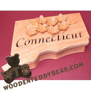 Connecticut scroll saw 3D trinket box  pattern | The Wooden Teddy Bear