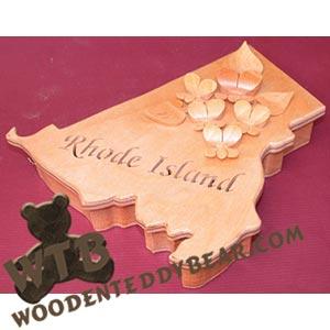 Rhode Island scroll saw 3D trinket box  pattern | The Wooden Teddy Bear