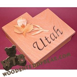 Utah scroll saw 3D trinket box  pattern | The Wooden Teddy Bear