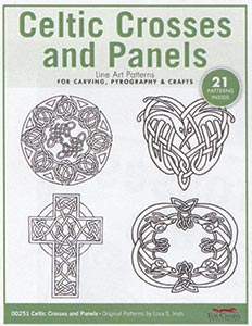 Celtic Crosses and Panels Line Art Pattern Pack