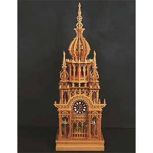 Imperial Tower Clock | Fretwork Scroll Saw Pattern | Wooden Teddy Bear