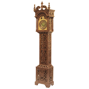 Normandy Grandfather Clock | Fretwork Scroll Saw Pattern | Wooden Teddy Bear