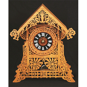 Naperville Clock | Fretwork Scroll Saw Pattern | Wooden Teddy Bear