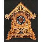 Naperville Clock | Fretwork Scroll Saw Pattern | Wooden Teddy Bear