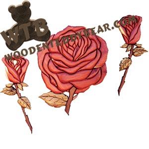 Roses Intarsia scroll saw pattern | The Wooden Teddy Bear