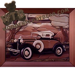 Model A Roadster Intarsia scroll saw pattern | The Wooden Teddy Bear