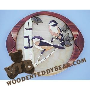 Chickadees | Intarsia Scroll Saw Pattern | Wooden Teddy Bear