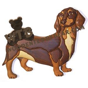 Dachshund | Intarsia Scroll Saw Pattern | Wooden Teddy Bear