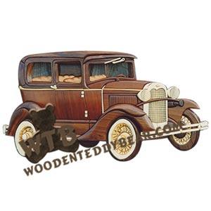 Model A Sedan | Fretwork Scroll Saw Pattern | Wooden Teddy Bear