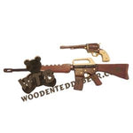 Rifle and Revolver | Fretwork Scroll Saw Pattern | Wooden Teddy Bear