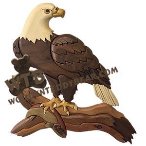 Eagle with Fish | Fretwork Scroll Saw Pattern | Wooden Teddy Bear