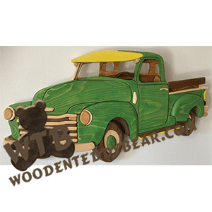 Chevy Pickup | Fretwork Scroll Saw Pattern | Wooden Teddy Bear