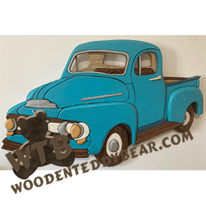 Old Ford Pickup | Fretwork Scroll Saw Pattern | Wooden Teddy Bear