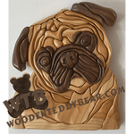 Pug | Fretwork Scroll Saw Pattern | Wooden Teddy Bear