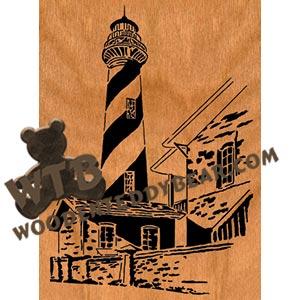 Cape Hatteras Lighthouse fretwork scroll saw pattern | The Wooden Teddy Bear