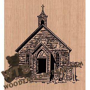 Old Prairie Church Advanced fretwork scroll saw pattern | The Wooden Teddy Bear