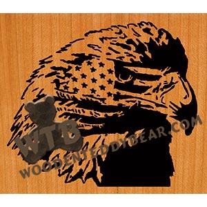 Eagle Flag fretwork scroll saw pattern | The Wooden Teddy Bear