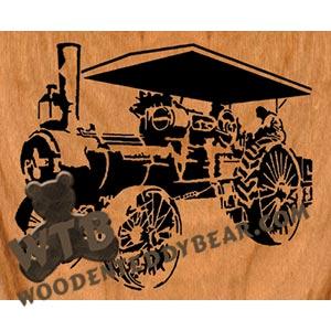 Antique Case Steam Engine fretwork scroll saw pattern | The Wooden Teddy Bear