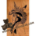 Native American #2 fretwork scroll saw pattern | The Wooden Teddy Bear