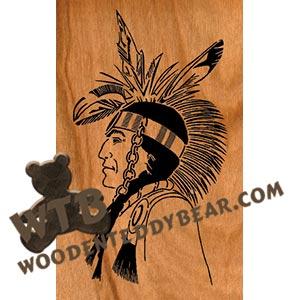 Native American #2 fretwork scroll saw pattern | The Wooden Teddy Bear