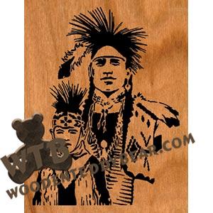 Native American Boys fretwork scroll saw pattern | The Wooden Teddy Bear