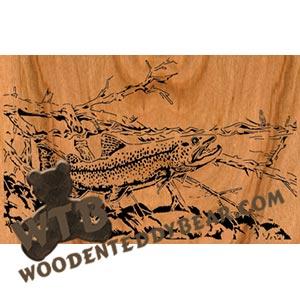 Brown Trout Advanced fretwork scroll saw pattern | The Wooden Teddy Bear