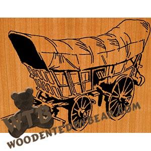 Covered Wagon fretwork scroll saw pattern | The Wooden Teddy Bear