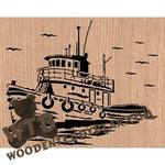 Tug Boat fretwork scroll saw pattern | The Wooden Teddy Bear