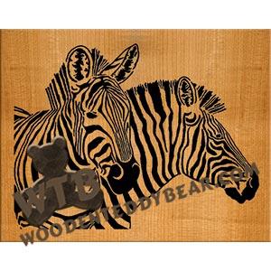 Pair of Zebras fretwork scroll saw pattern | The Wooden Teddy Bear