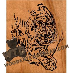Bobcat fretwork scroll saw pattern | The Wooden Teddy Bear