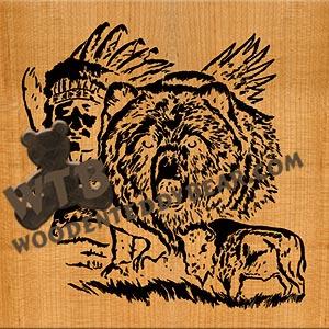 Indian Quad fretwork scroll saw pattern | The Wooden Teddy Bear