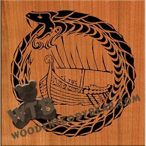 Ouroboros fretwork scroll saw pattern | The Wooden Teddy Bear