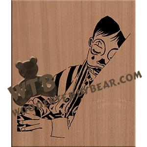 Tired Little Clown fretwork scroll saw pattern | The Wooden Teddy Bear