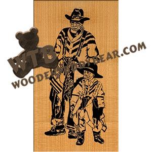 Rodeo Clowns Advanced fretwork scroll saw pattern | The Wooden Teddy Bear