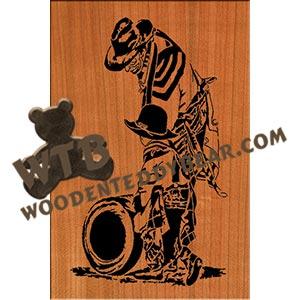 Rodeo Clowns #2 Advanced fretwork scroll saw pattern | The Wooden Teddy Bear