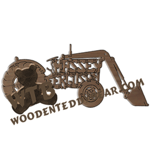 Massey Ferguson (Tractor with Bucket) | Fretwork Scroll Saw Pattern | Wooden Teddy Bear