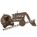 Massey Ferguson (Tractor with Bucket) | Fretwork Scroll Saw Pattern | Wooden Teddy Bear