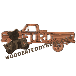 Ford (Truck) | Fretwork Scroll Saw Pattern | Wooden Teddy Bear