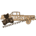 (Dodge) First Gen (Truck - Ext Cab) | Fretwork Scroll Saw Pattern | Wooden Teddy Bear