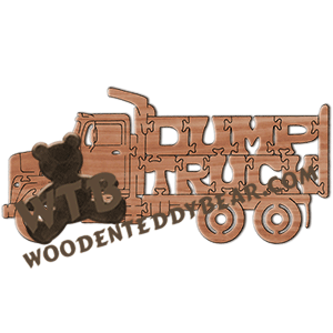 Dump Truck | Fretwork Scroll Saw Pattern | Wooden Teddy Bear