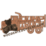 Dump Truck | Fretwork Scroll Saw Pattern | Wooden Teddy Bear