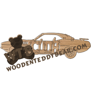 (1971 Plymouth) Cuda | Fretwork Scroll Saw Pattern | Wooden Teddy Bear