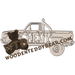 Chevy (4x4 Pickup) | Fretwork Scroll Saw Pattern | Wooden Teddy Bear