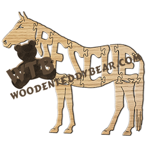 Rescue (Quarter Horse) | Fretwork Scroll Saw Pattern | Wooden Teddy Bear