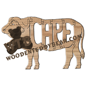 (African) Cape (Buffalo) | Fretwork Scroll Saw Pattern | Wooden Teddy Bear